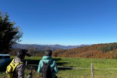 Kamnik Savinja Alps view, from Posavsko hribovje, pre-Alpine hills 